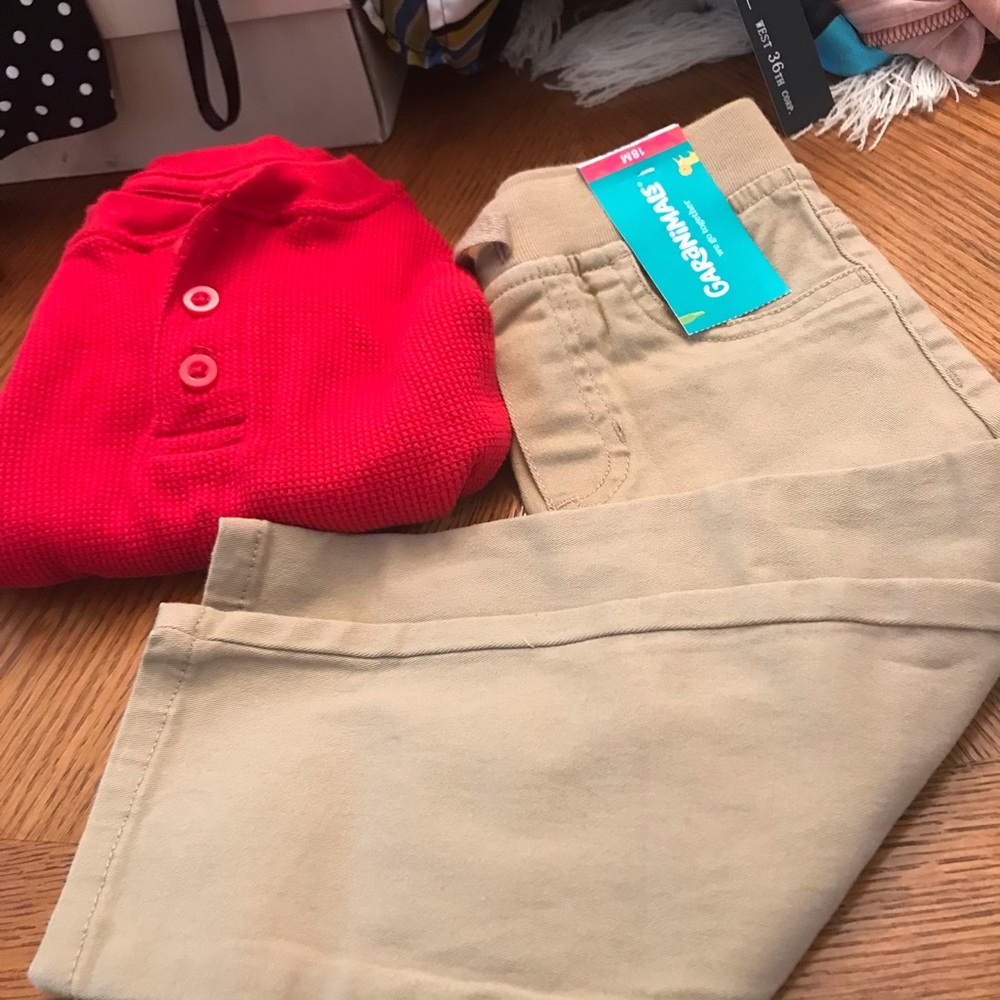 Pants are new but not the top, size 8 months for both